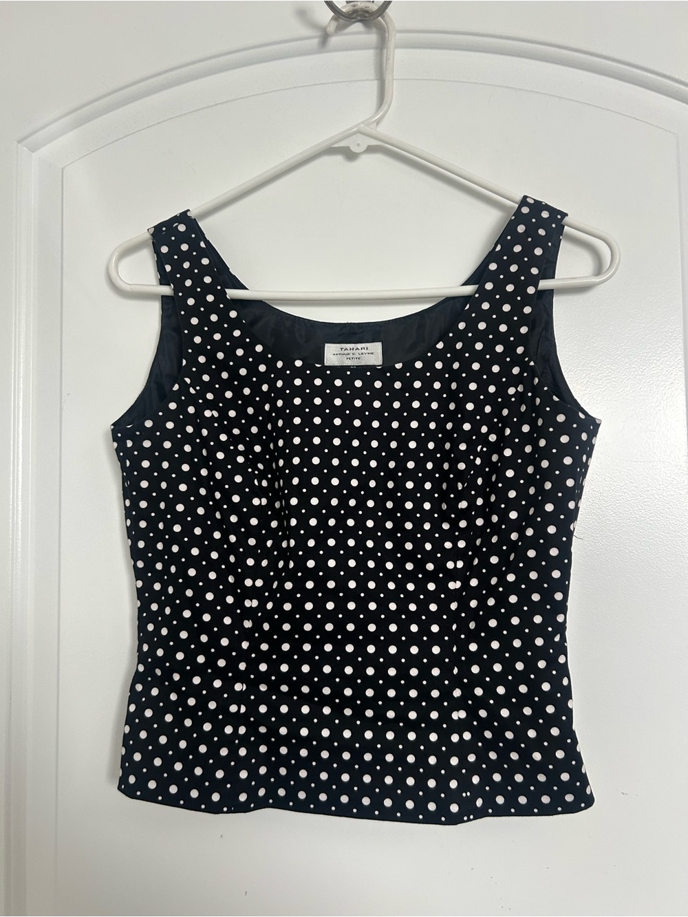 Vintage 90s y2k Tahari Polka Dot Bustier Top Size 2P Retro Chic Feminine Fairy